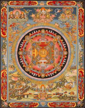 Manjushree Mandala Thangka Painting | Tibetan Buddhism Arts